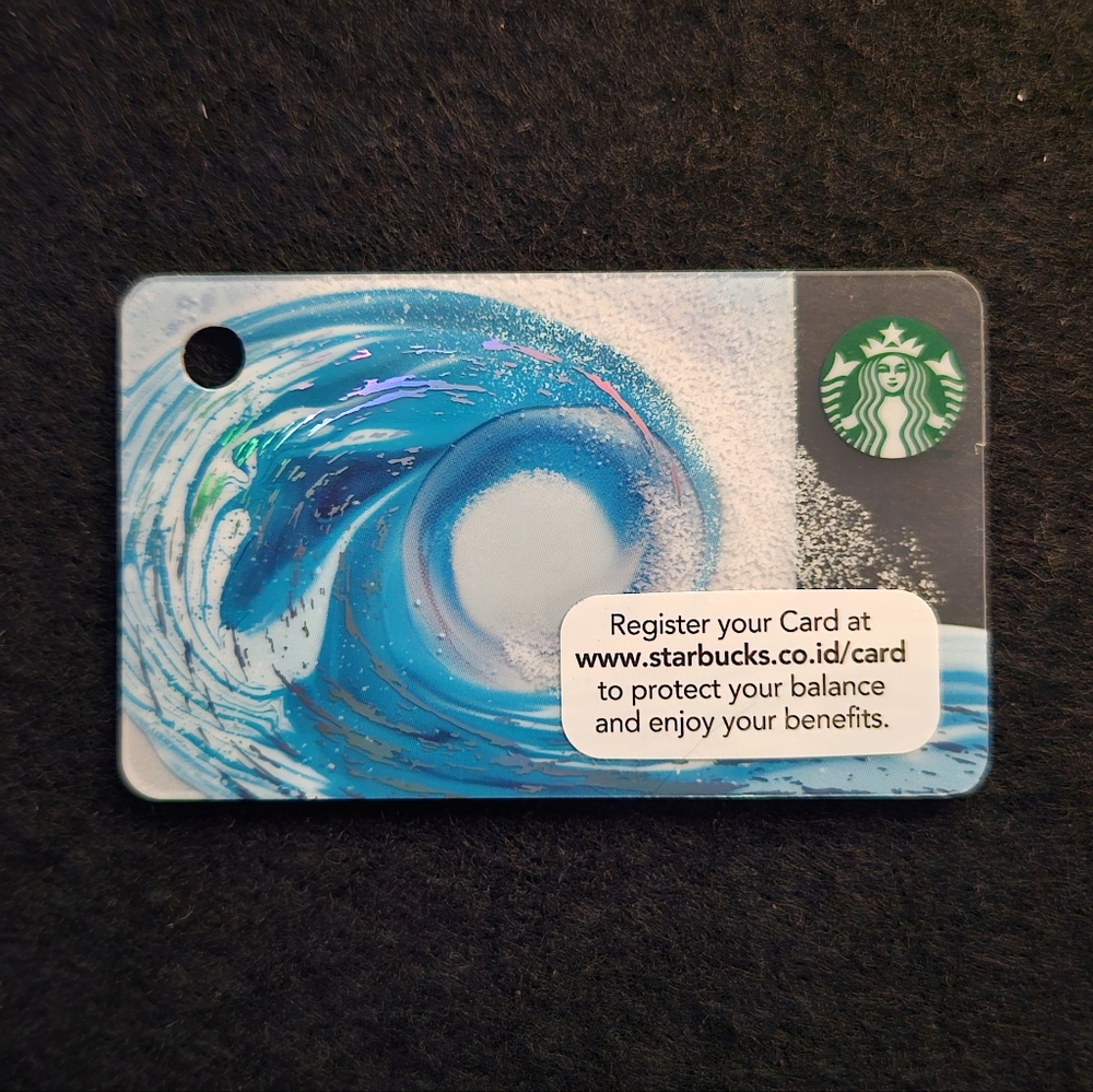 Starbucks Mini Card - Blue Wave 2018 -  Traditonal Plastic
